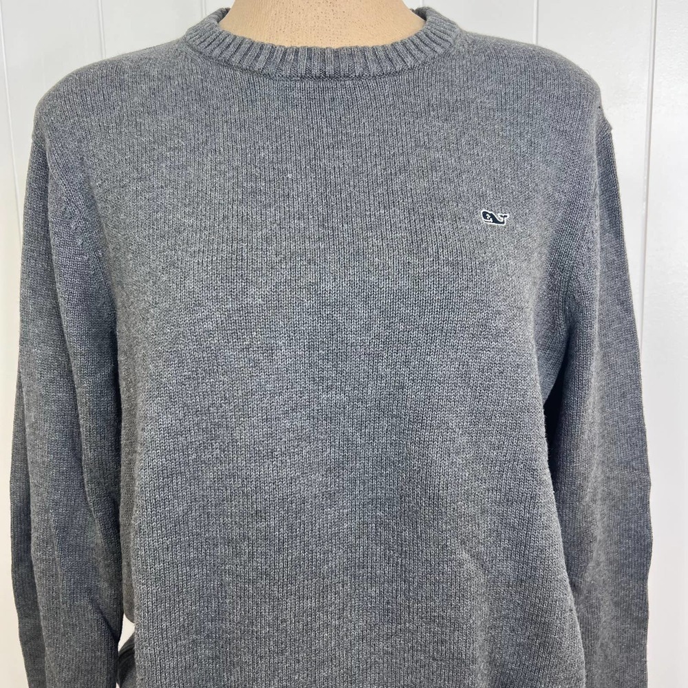 Vineyard Vines Gray Crew Neck 100% Cotton‎ Sweater SZ S - Picture 5 of 8